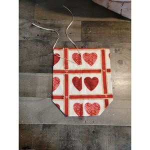 Vintage Valentines day heart pouch gift bag love